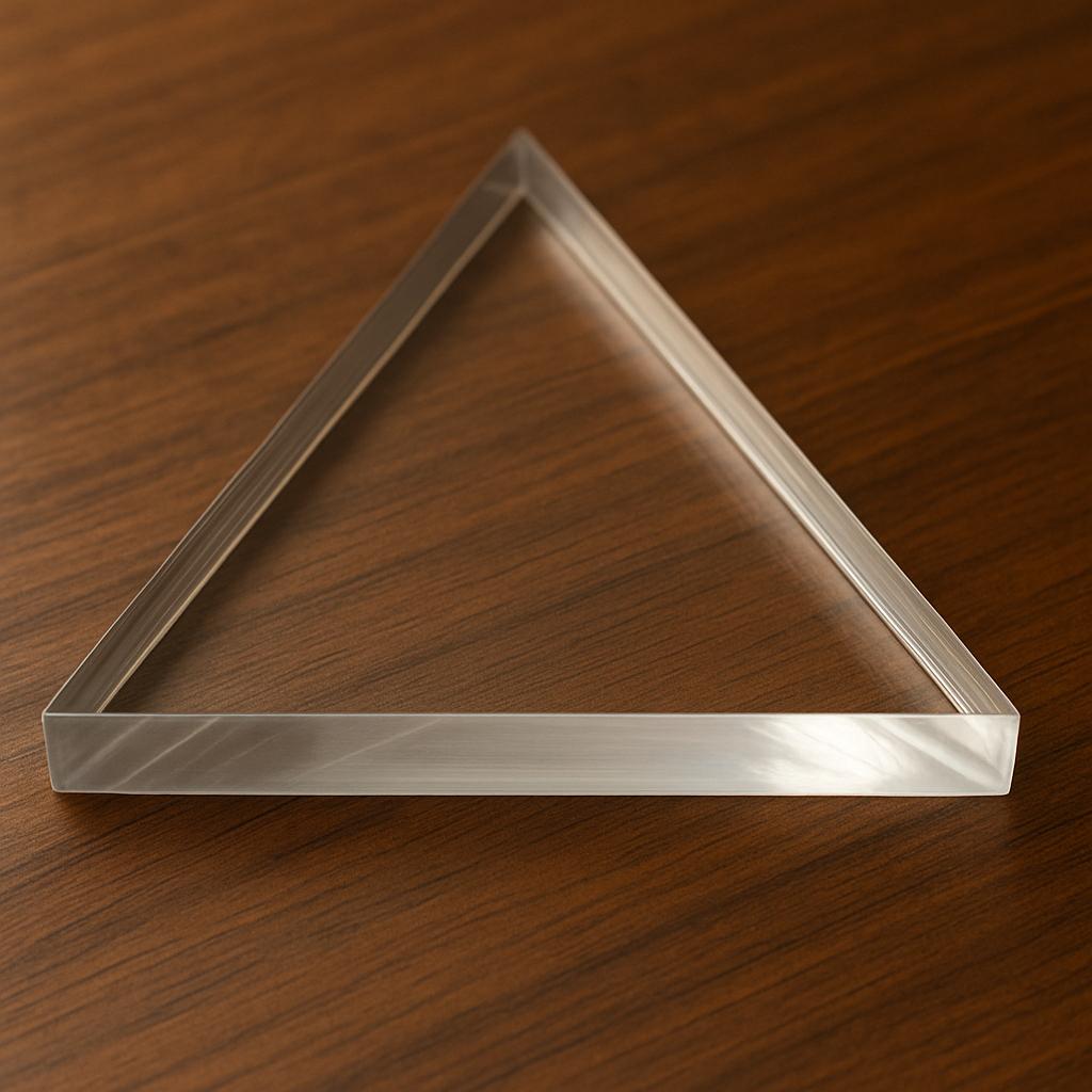 Custom 1/2" Clear Acrylic Equilateral Triangle: Craft & Display Base