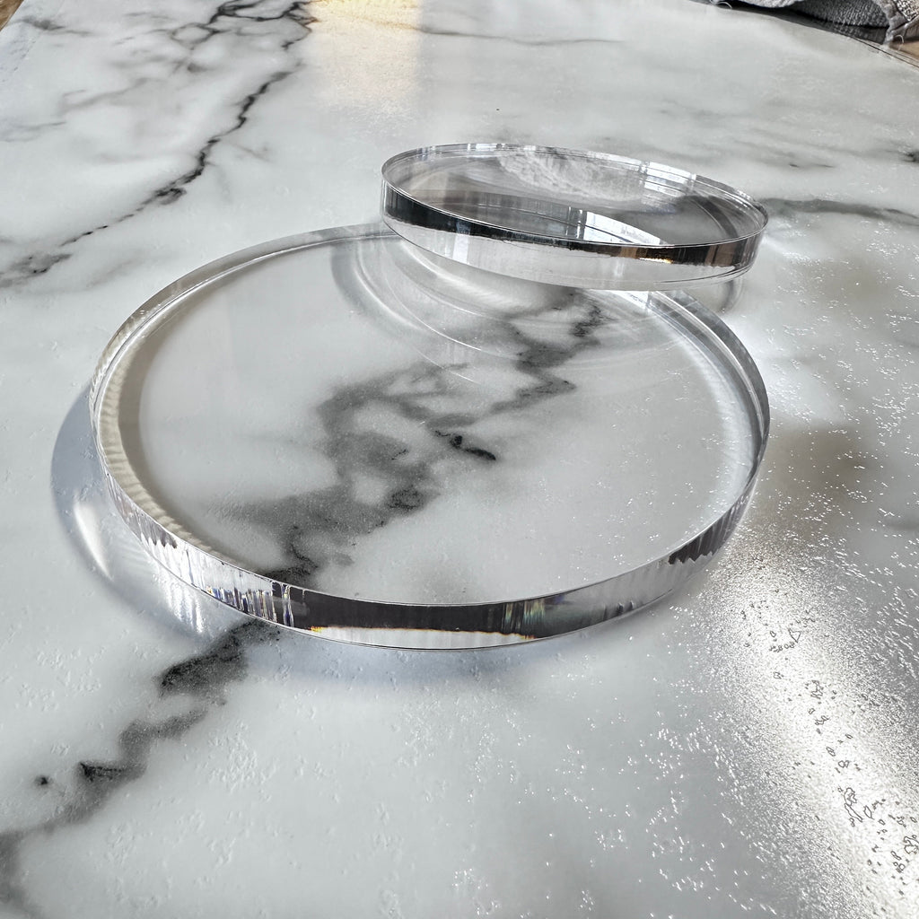 Custom Clear Acrylic Disc | 1/2" Thick Plexiglass Circle for Crafts, Cakes, Displays