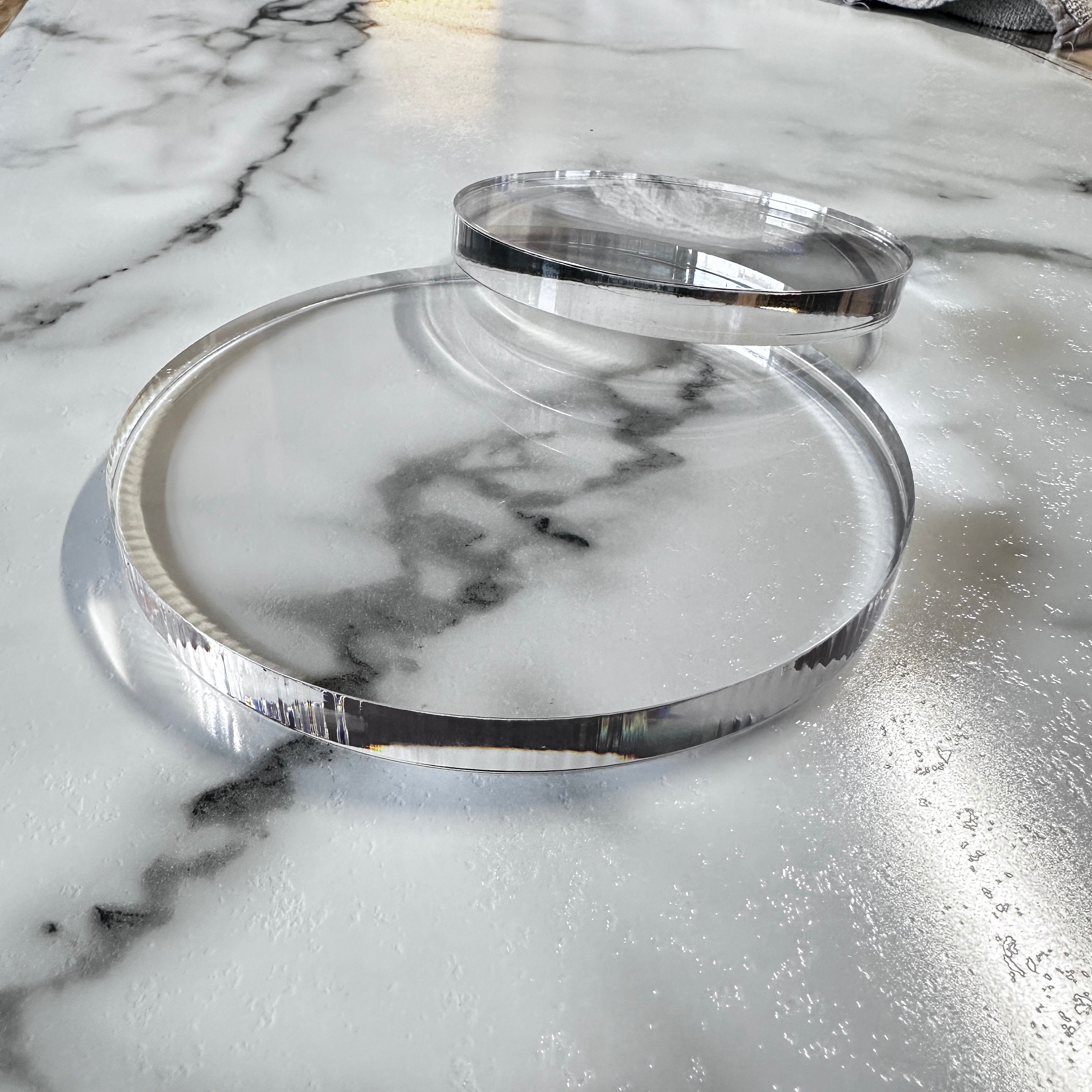 Custom Clear Acrylic Disc | 1/2" Thick Plexiglass Circle for Crafts, Cakes, Displays