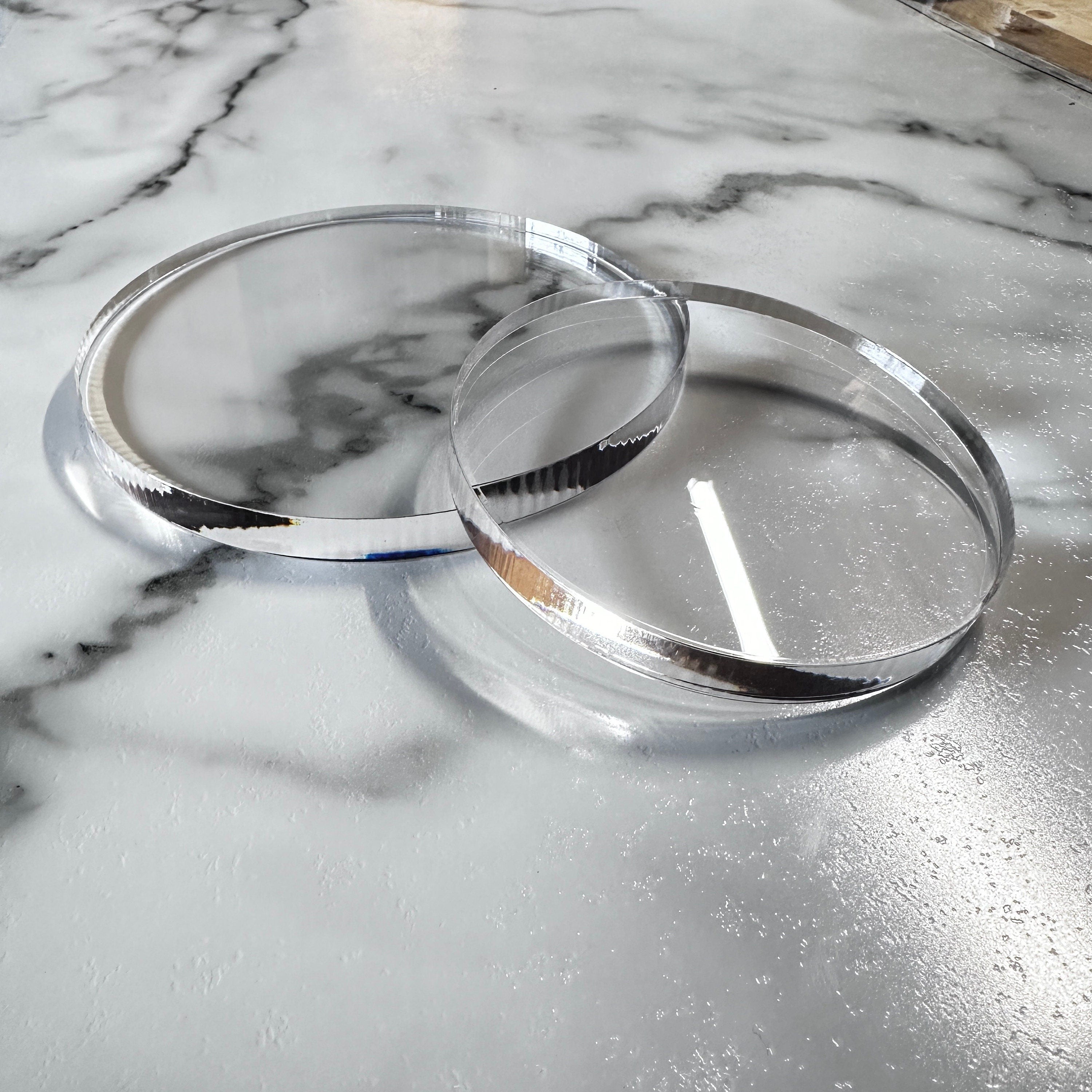 Custom Clear Acrylic Disc | 1/2" Thick Plexiglass Circle for Crafts, Cakes, Displays