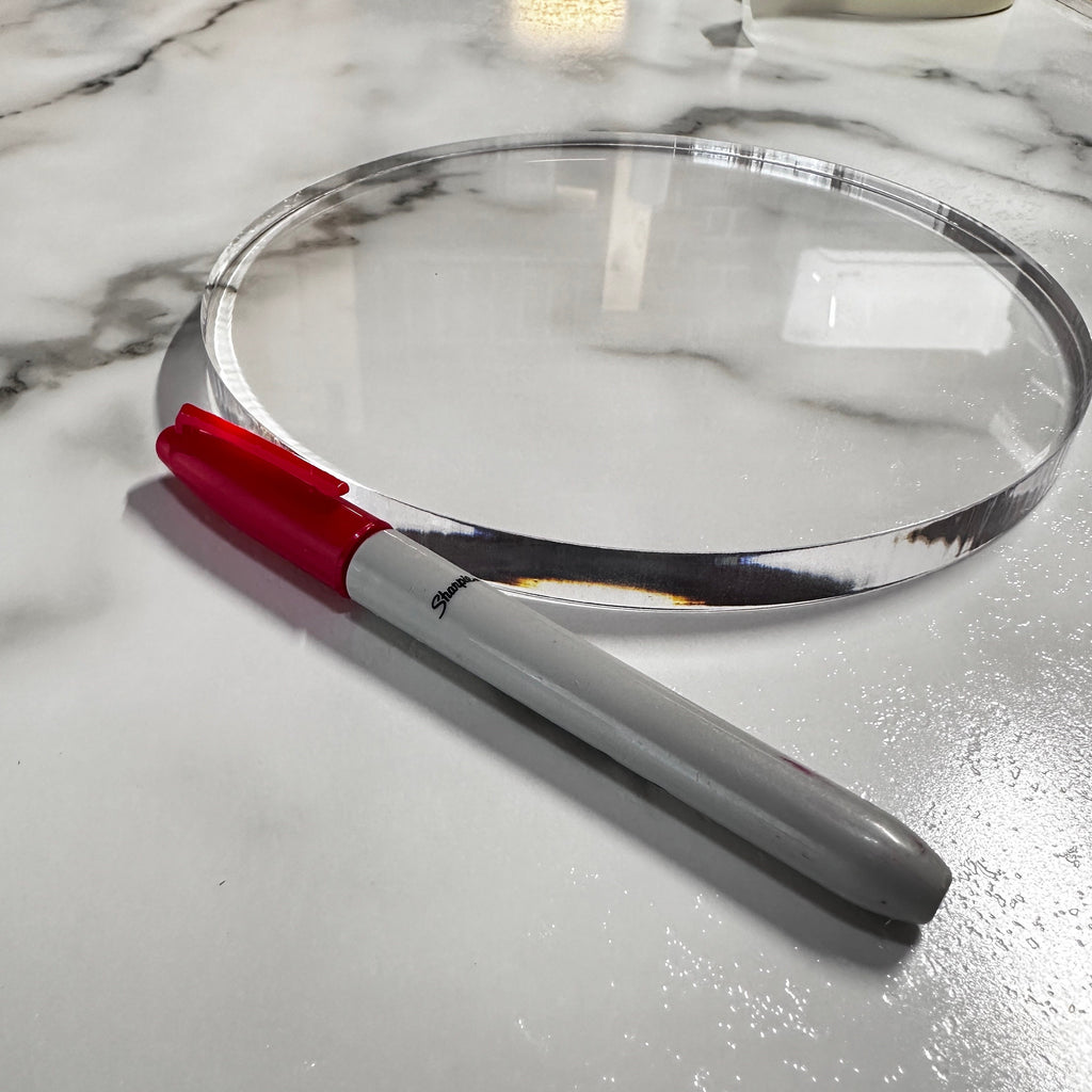 Custom-Cut Clear Acrylic Circles | 1/2” Thick Plexiglass Discs – Craft Blanks, Cake Bases, Display Platforms