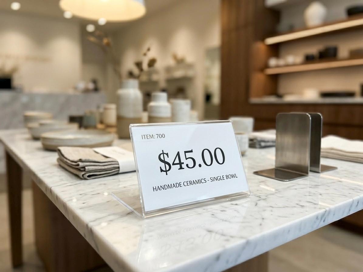 Angled Acrylic Sign Holder - Slanted Shelf Talker for Retail - Clear Countertop Price Sign & Tabletop Card Display for Small Business