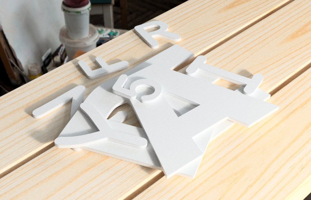 Custom white PVC letters, 1/2 inch thick, photo 3