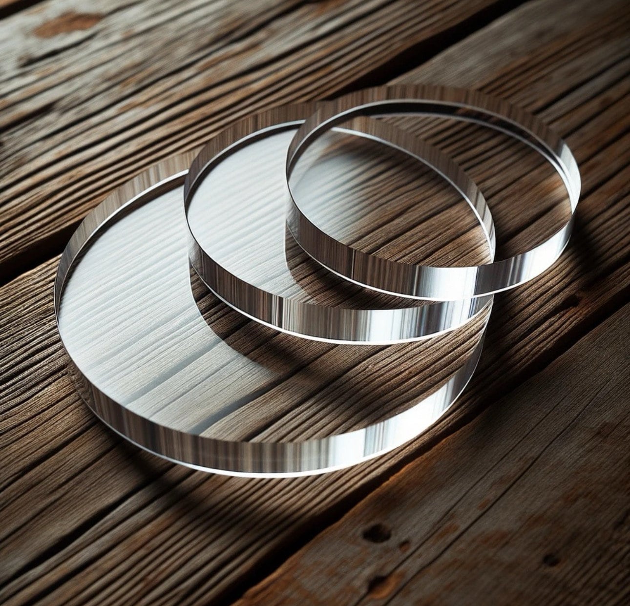 Any Size - 1/4 inch Thick Clear Acrylic Circles