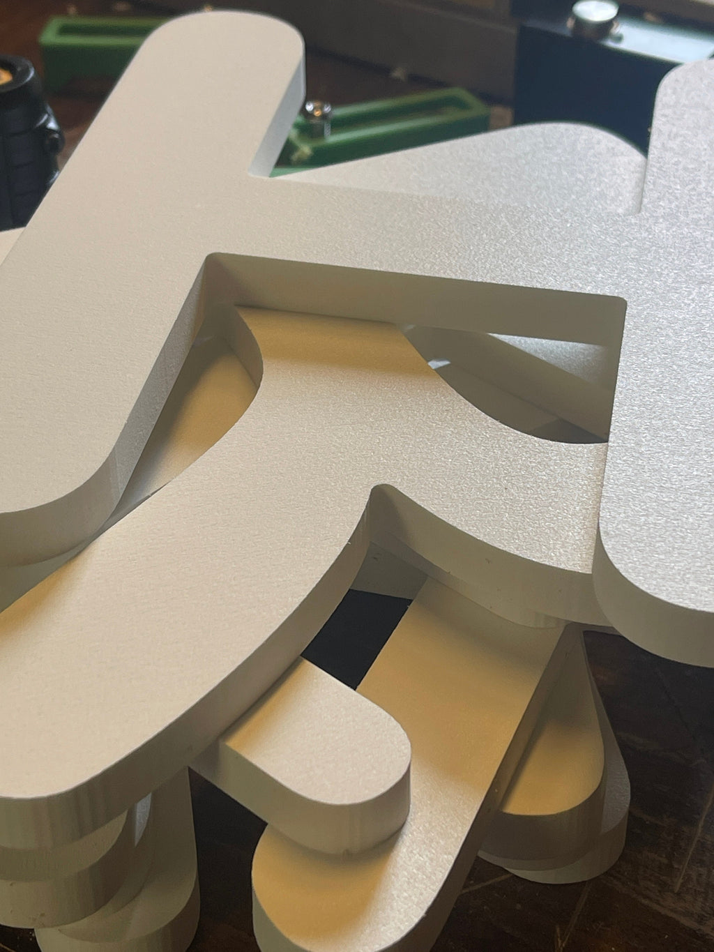 Custom white PVC letters, 1/2 inch thick, photo 4