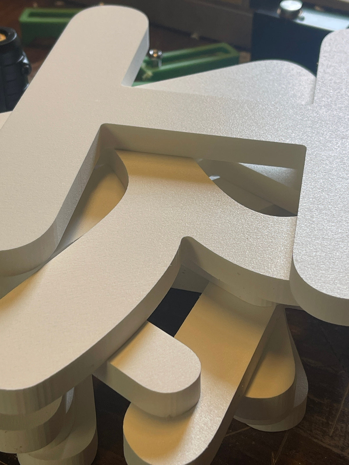 Custom white PVC letters, 1/2 inch thick, photo 4