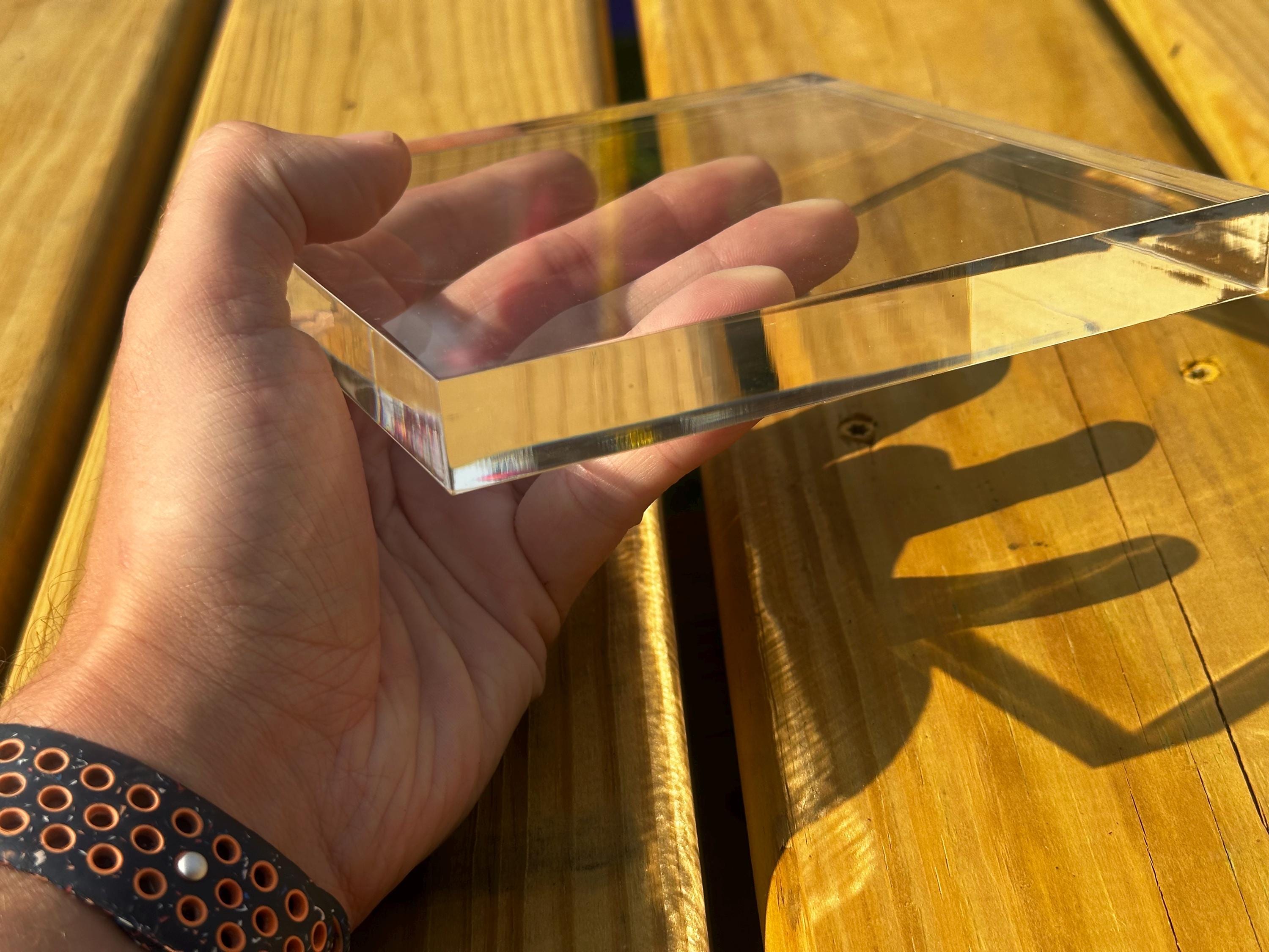 Clear Acrylic Square Sheet: 3/4" Thick - Any Size