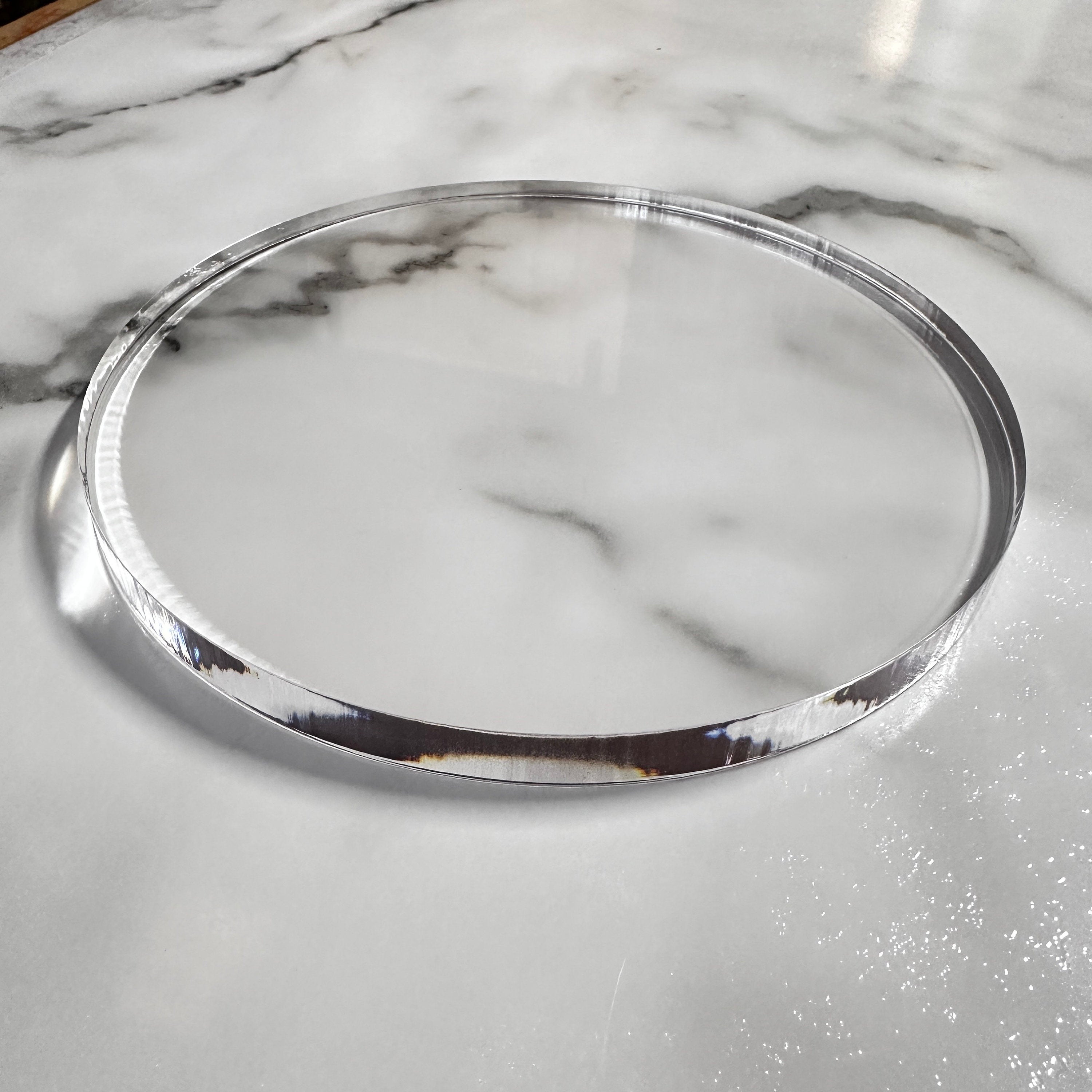 Custom-Cut Clear Acrylic Circles | 1/2” Thick Plexiglass Discs – Craft Blanks, Cake Bases, Display Platforms