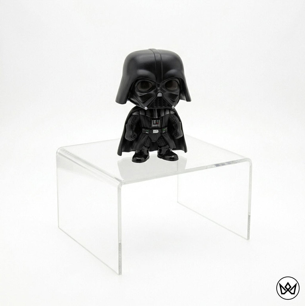 Clear Acrylic U-Shaped Display Riser | Multiple Sizes | Collectible Shelf for Figurines, Crystals