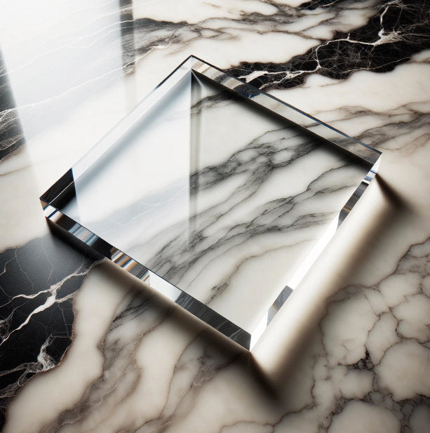 Custom 1/2 inch Thick Clear Acrylic Squares for crafts, cake bases, product riser, engraving