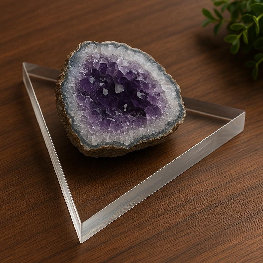 Custom 1/2" Clear Acrylic Equilateral Triangle: Craft & Display Base