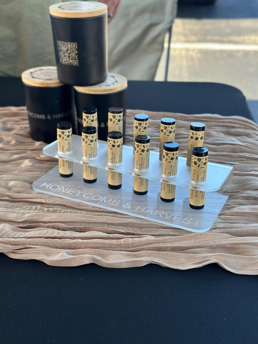Personalized Lip Balm Holder | Acrylic Chapstick Display Stand | Custom Engraved Retail Countertop Display for Small Business & Boutique
