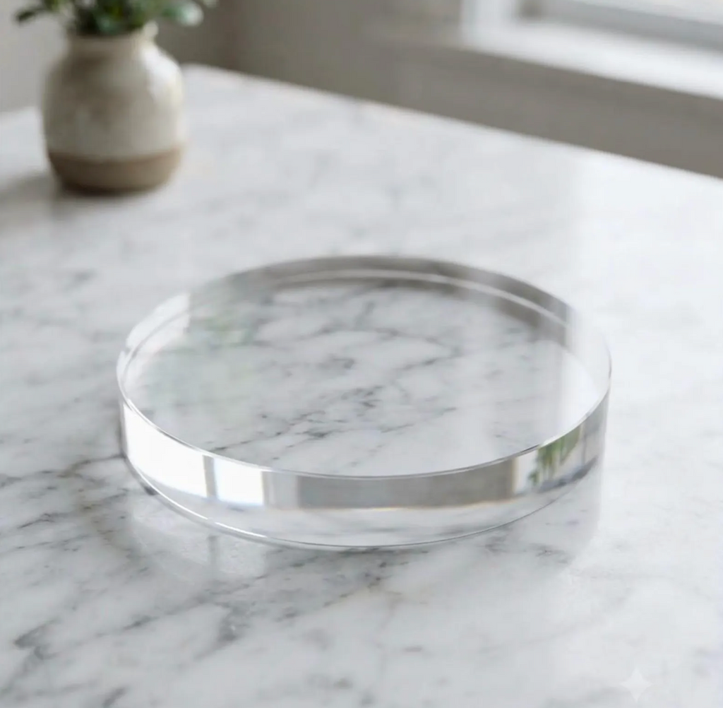 Clear acrylic circle blanks for UV printing, 1 inch thick, photo 3