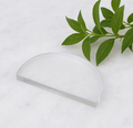 Clear acrylic half circle blanks for UV printing, made by Prince Fabrication