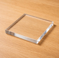 Clear acrylic square blanks for UV printing, 1/2 inch, made by Prince Fabrication