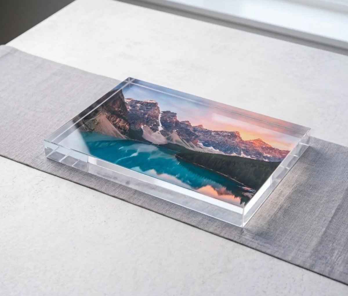 Cast acrylic photo blocks for UV printing, 1 inch thick, made by Prince Fabrication