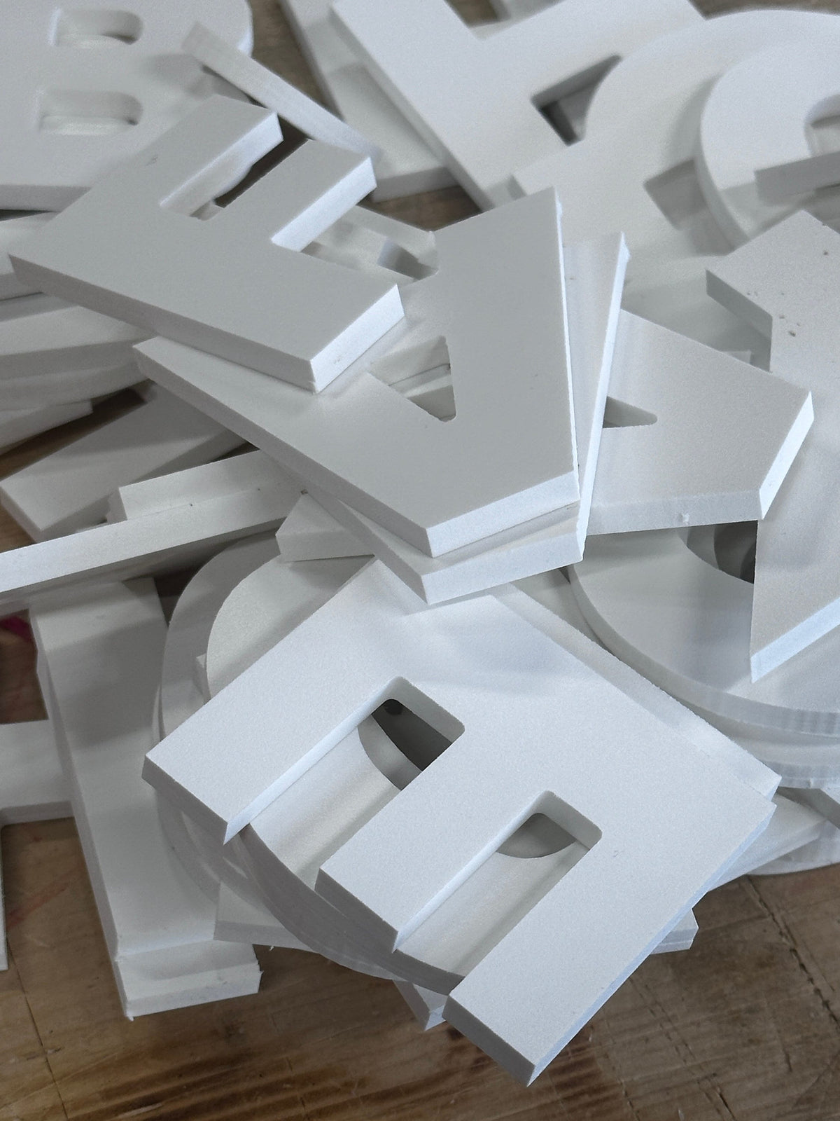 Custom white PVC letters, 1/2 inch thick, photo 8