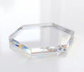 Clear Acrylic Hexagon Display Riser - 1/2 inch Thick Block Base for Crystals, Minerals, Product Display, Photography Prop