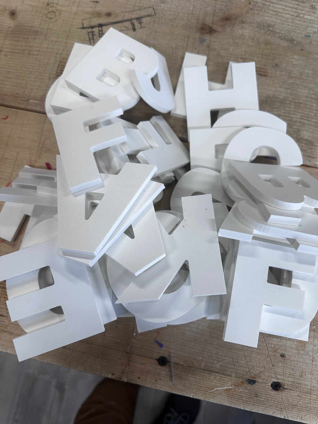 Custom white PVC letters, 1/2 inch thick, photo 2