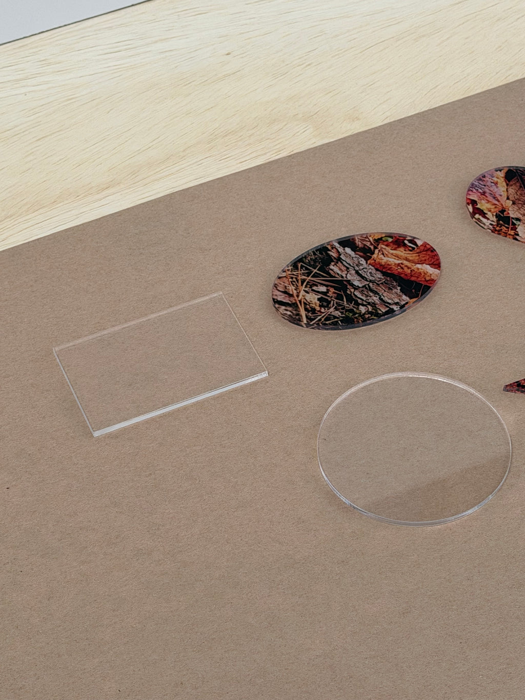 Clear 1/4 inch cast acrylic plaque blanks from the five piece starter pack