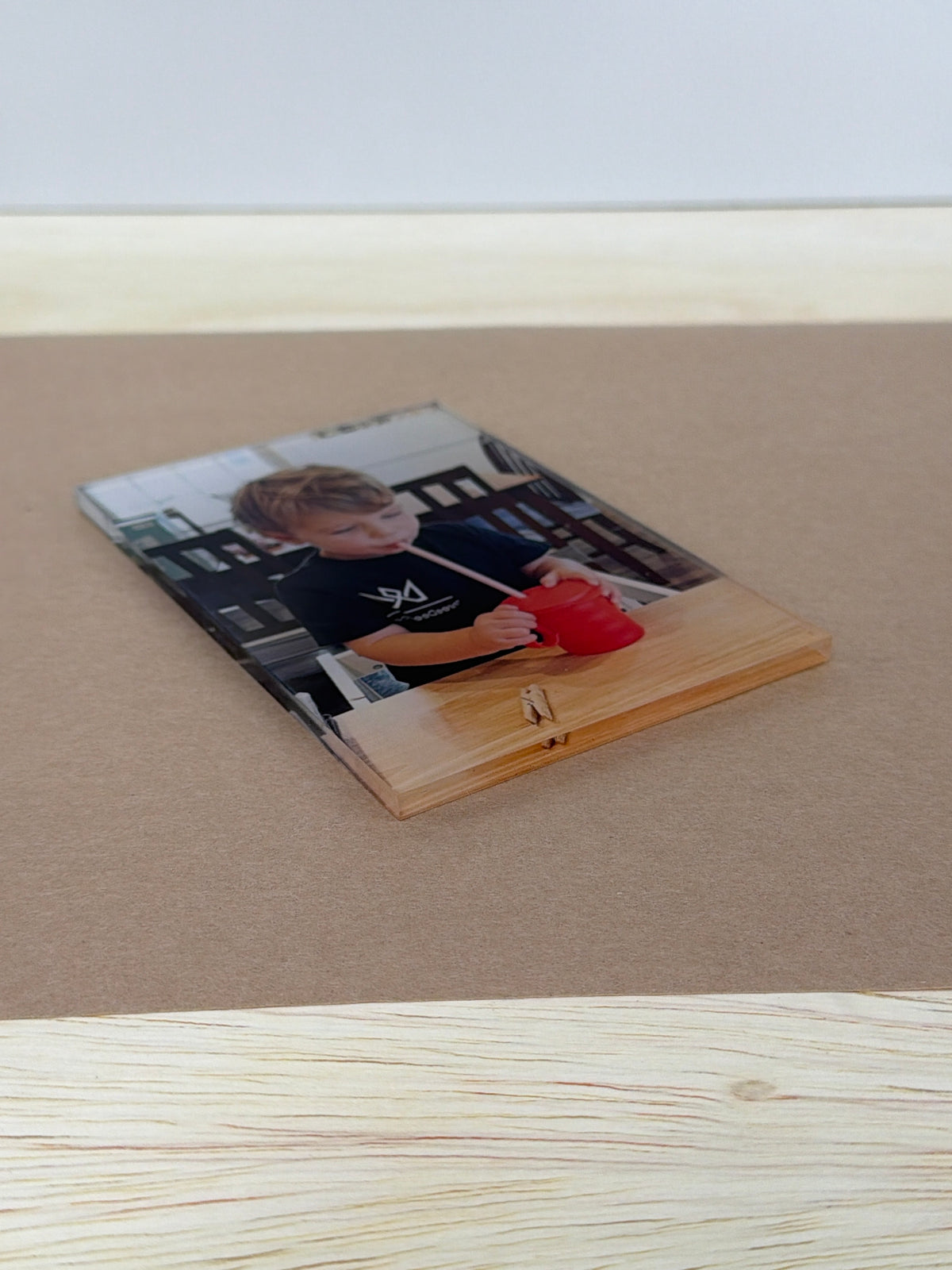 UV printed photo block made from thick clear acrylic