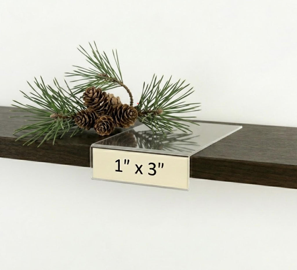 Acrylic Shelf Sign Holder - 1" x 3" - Shelf Talker