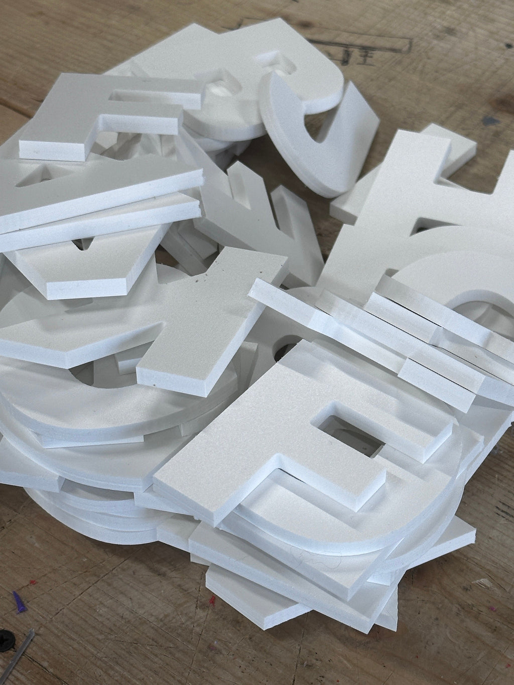Custom white PVC letters, 1/2 inch thick, photo 9