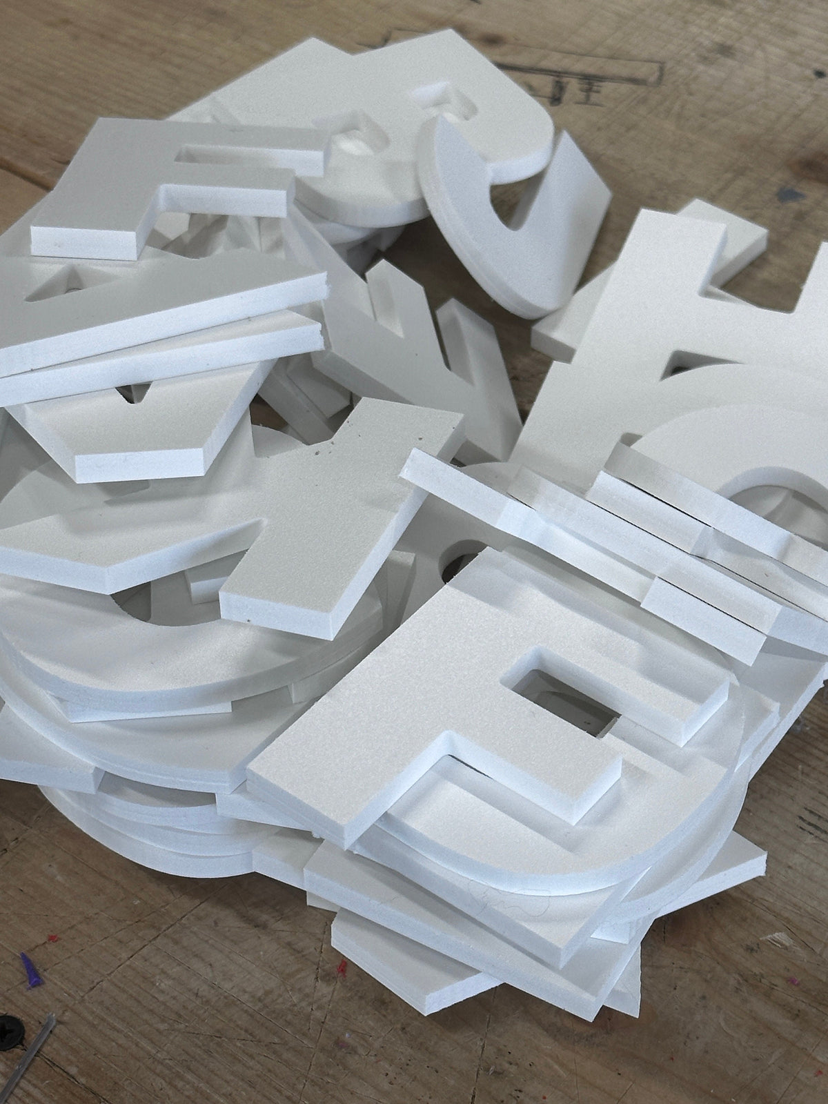 Custom white PVC letters, 1/2 inch thick, photo 9
