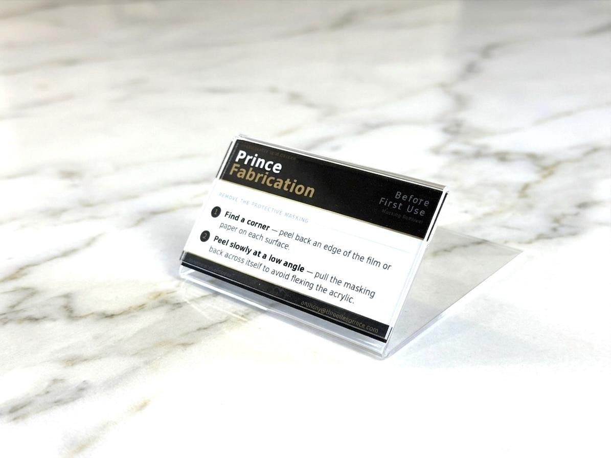 Angled Acrylic Sign Holder - Slanted Shelf Talker for Retail - Clear Countertop Price Sign & Tabletop Card Display for Small Business