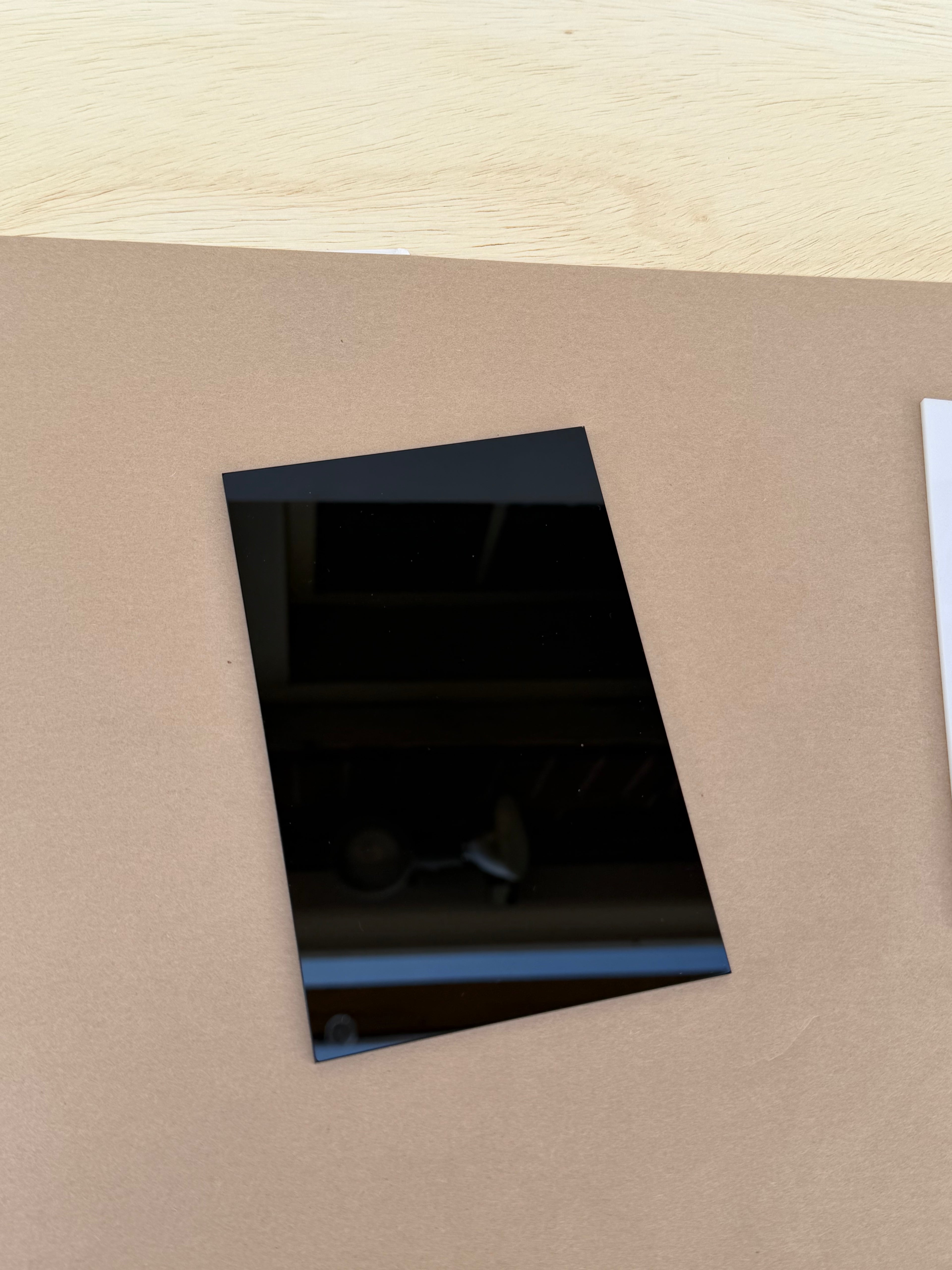 Glossy black 4x6 inch 1/8 inch acrylic blank for UV printing