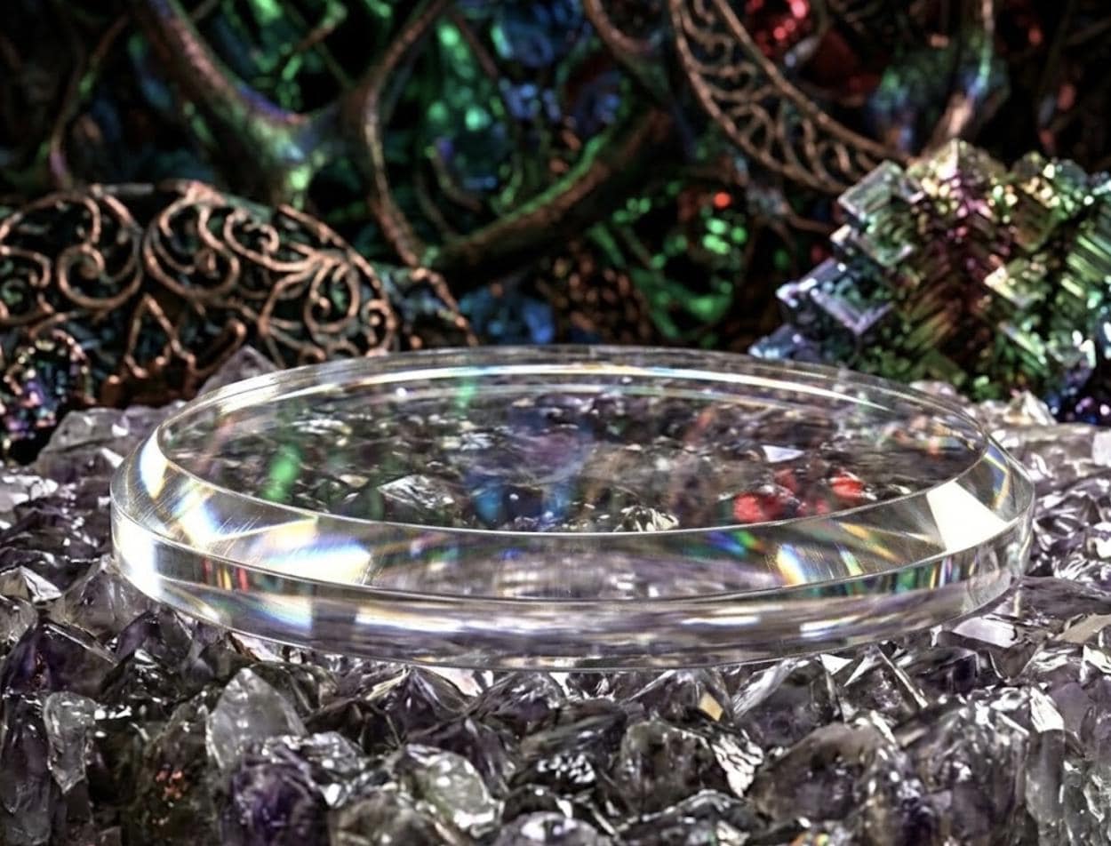 Museum-Grade Acrylic Display Base – 1/2" Thick, Flame Polished, Chamfered Edge Pedestal