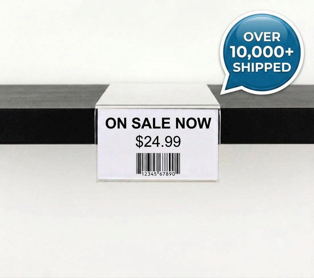Acrylic Shelf Sign Holder - 2" x 3.5" - Shelf Talker