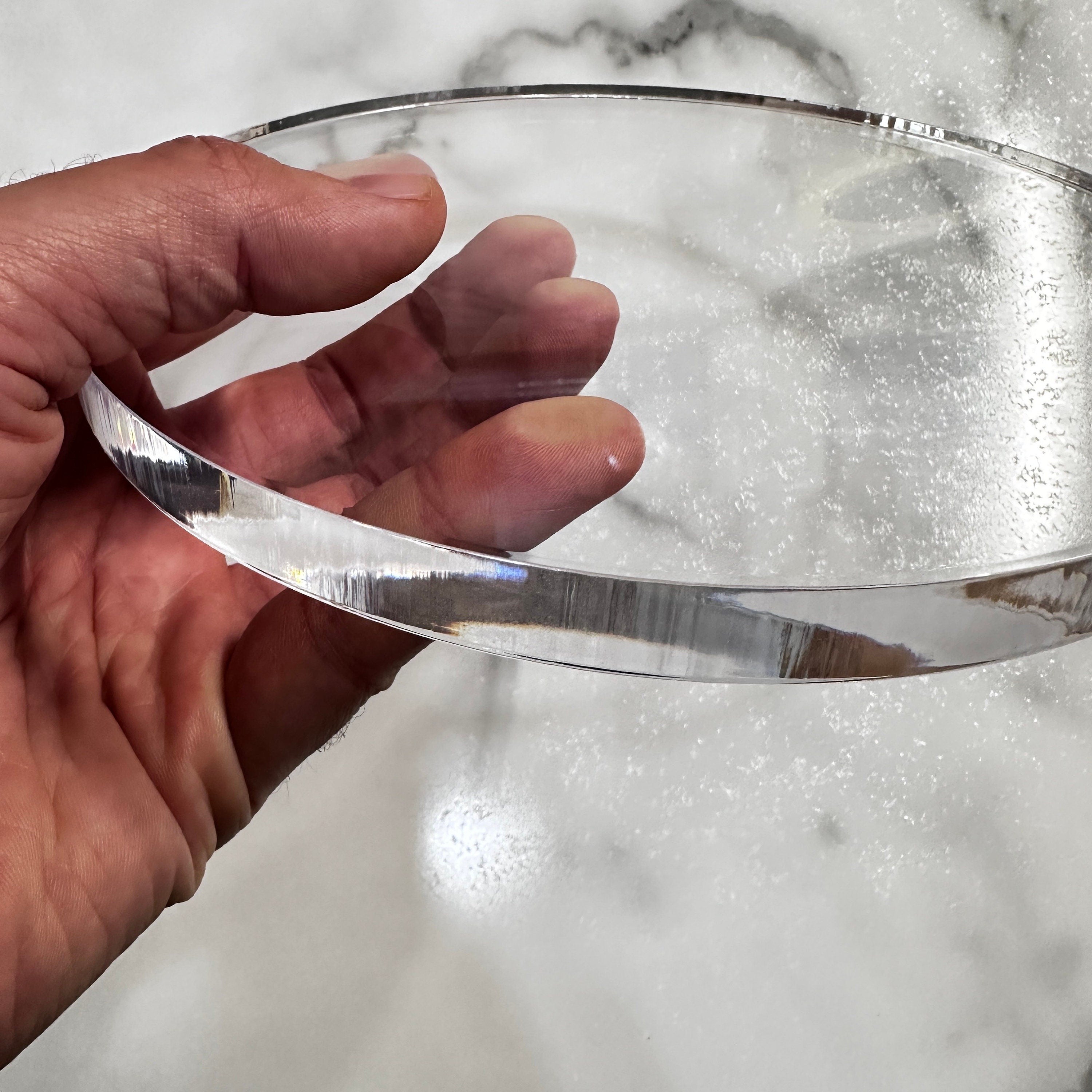 Custom-Cut Clear Acrylic Circles | 1/2” Thick Plexiglass Discs – Craft Blanks, Cake Bases, Display Platforms