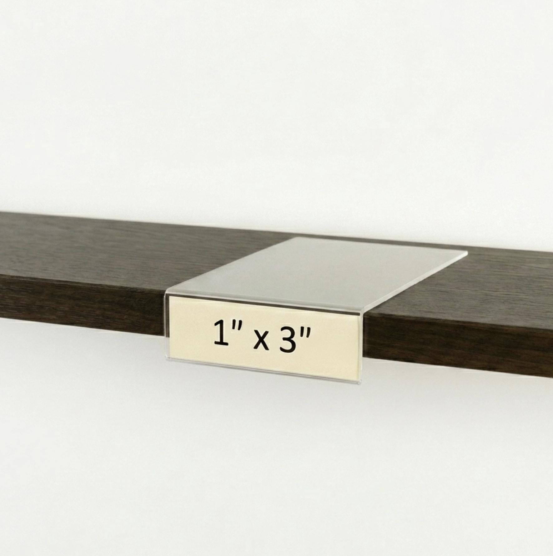 Acrylic Shelf Sign Holder - 1" x 3" - Shelf Talker