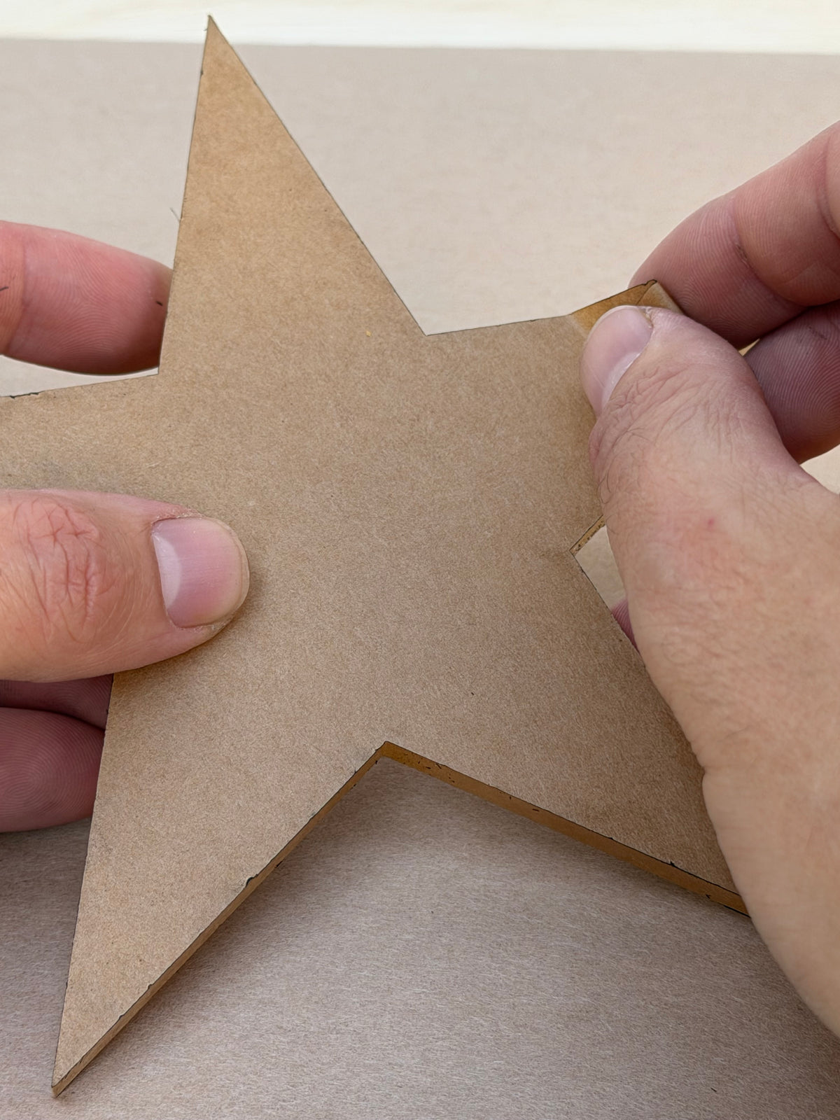 1/4 inch acrylic star blank with protective film on both faces