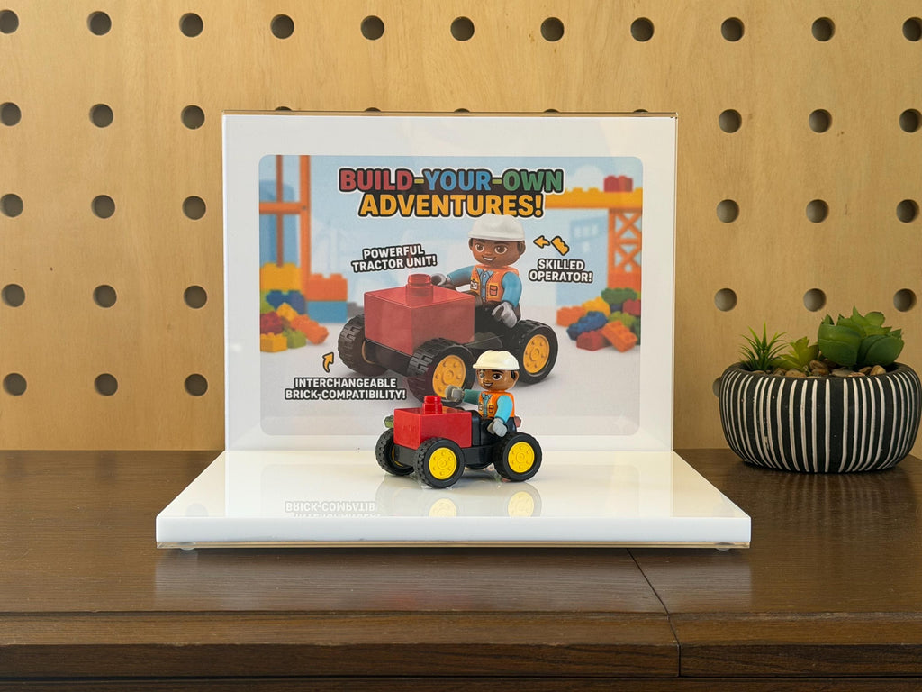 Acrylic Product Display Stand: Beauty Store Marketing Display with changeable photo holder back panel