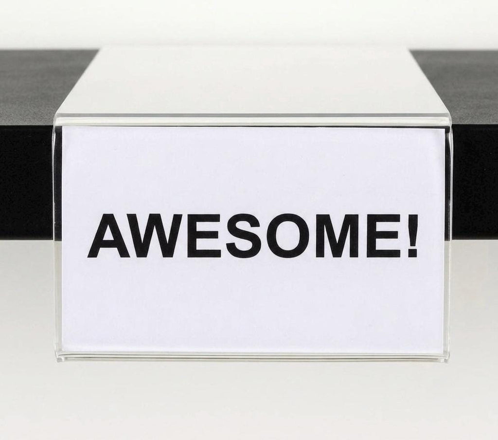 Acrylic Shelf Sign Holder - 2" x 3.5" - Shelf Talker