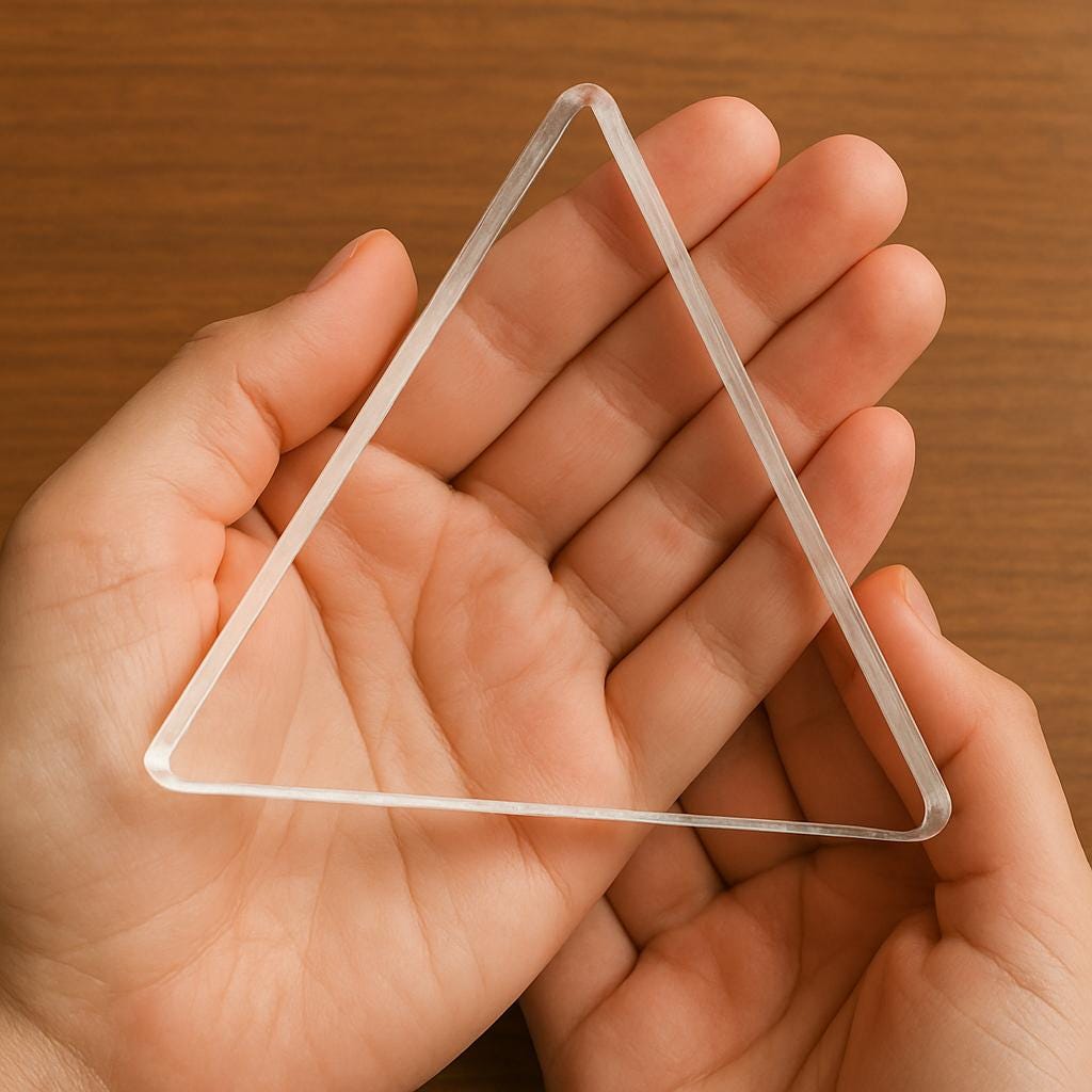 Custom 1/2" Clear Acrylic Equilateral Triangle: Craft & Display Base