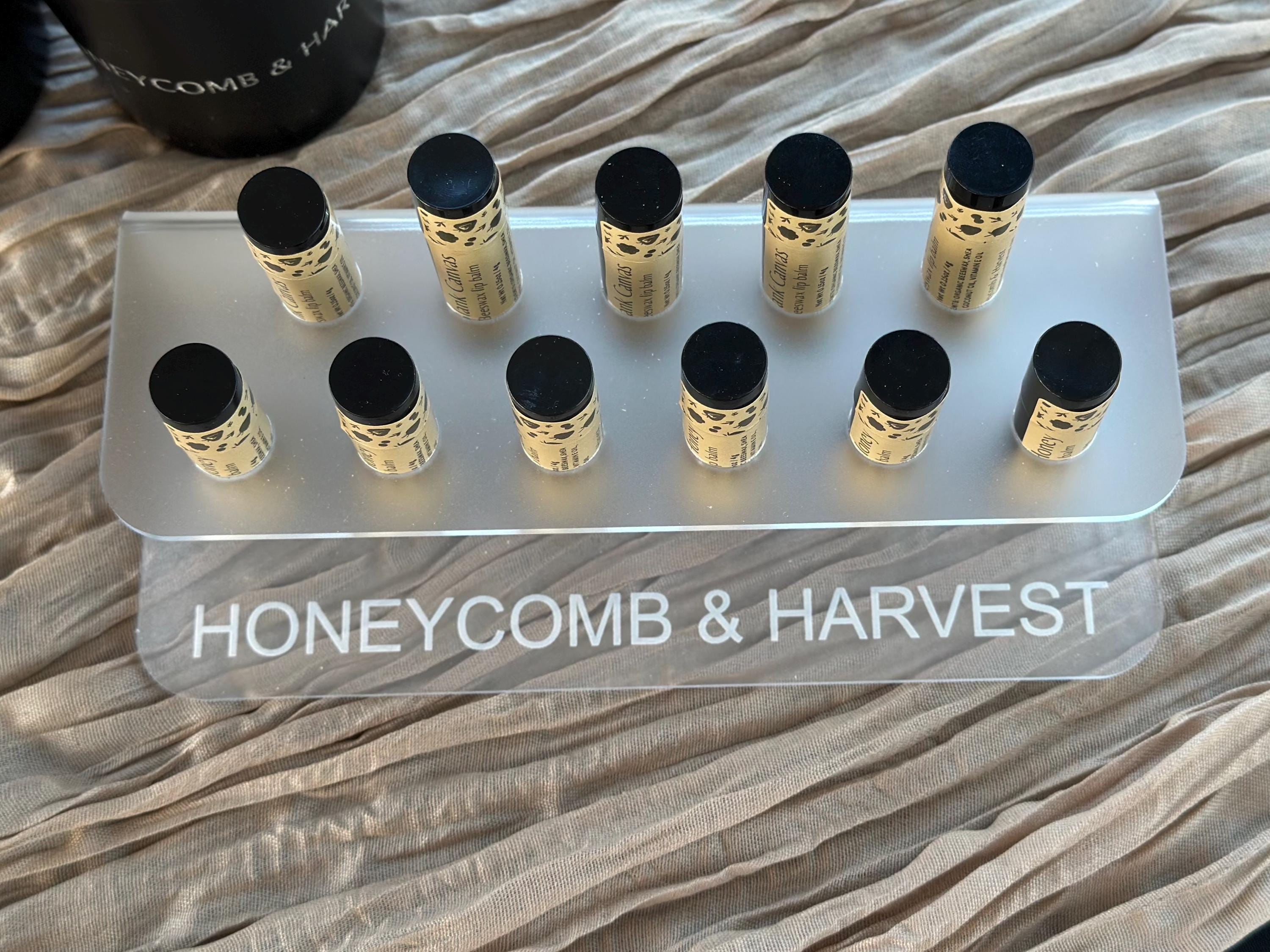 Personalized Lip Balm Holder | Acrylic Chapstick Display Stand | Custom Engraved Retail Countertop Display for Small Business & Boutique