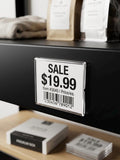 Clear Acrylic Shelf Label Holder - 2" x 1.5" Price Tag Display - Adhesive Mount for Retail Shelves
