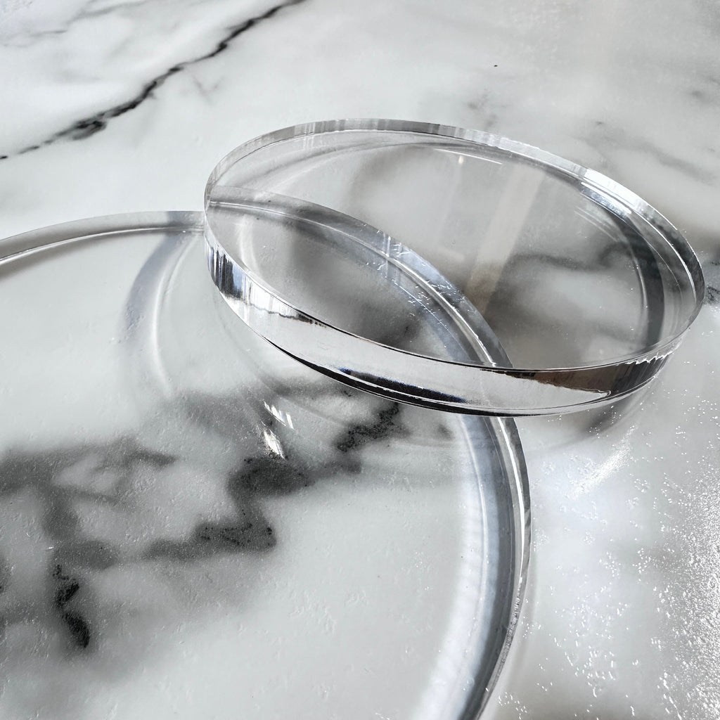 Custom Clear Acrylic Disc | 1/2" Thick Plexiglass Circle for Crafts, Cakes, Displays