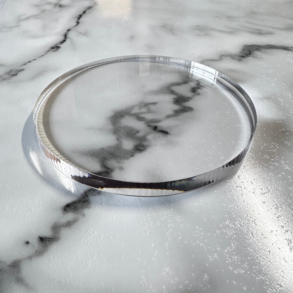 Custom Clear Acrylic Disc | 1/2" Thick Plexiglass Circle for Crafts, Cakes, Displays