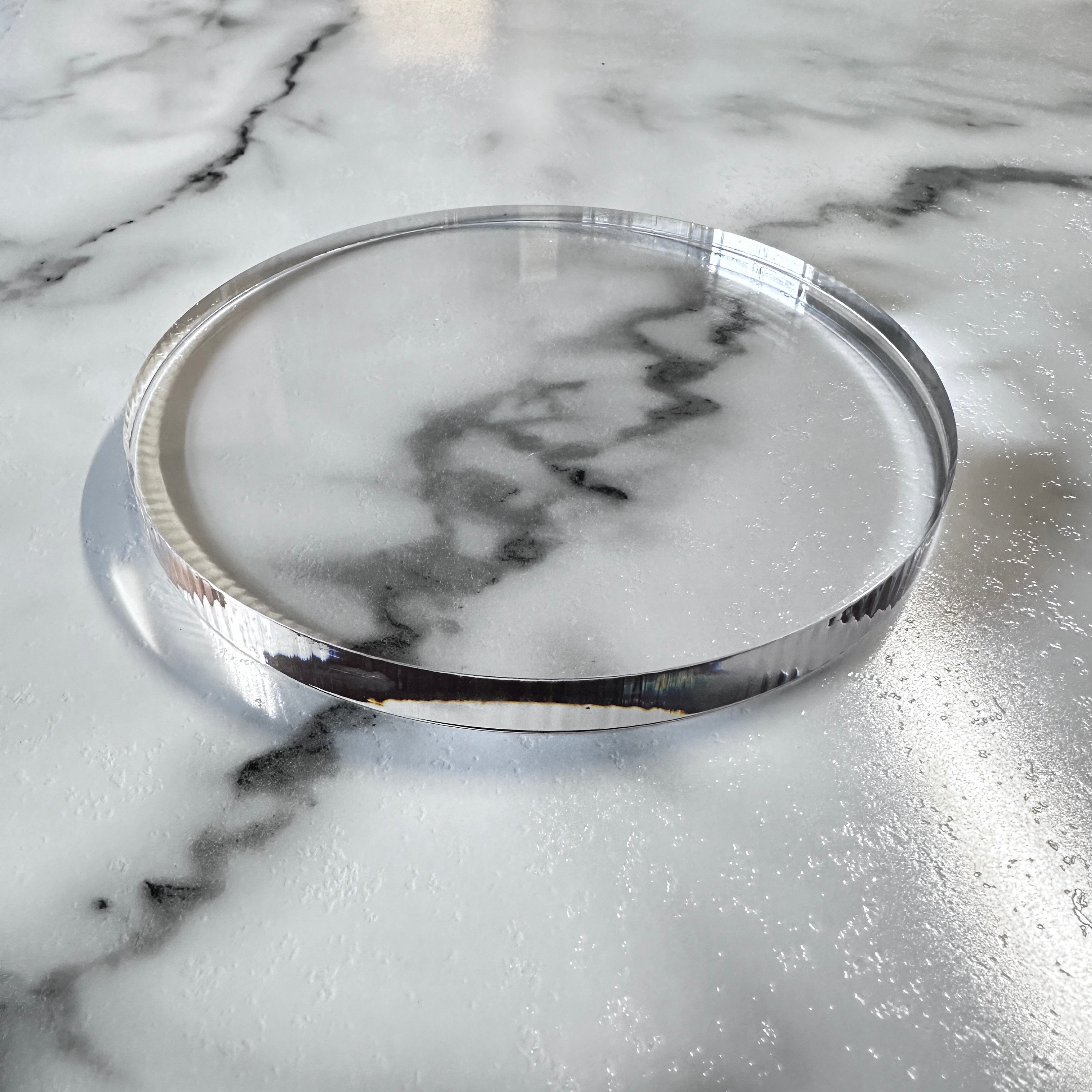 Custom Clear Acrylic Disc | 1/2" Thick Plexiglass Circle for Crafts, Cakes, Displays