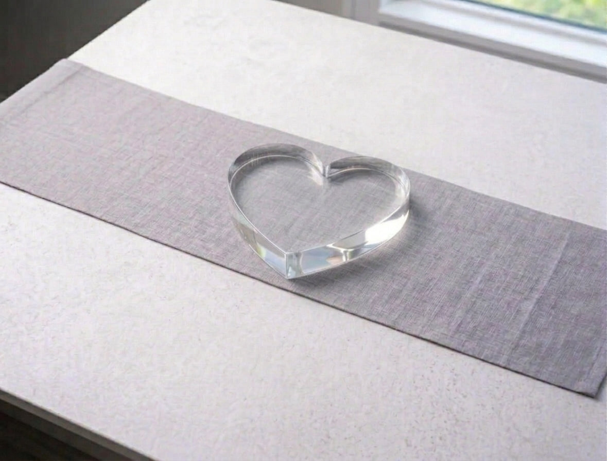 Clear Acrylic Heart Blanks for UV Printing — 1/2" Cast Acrylic