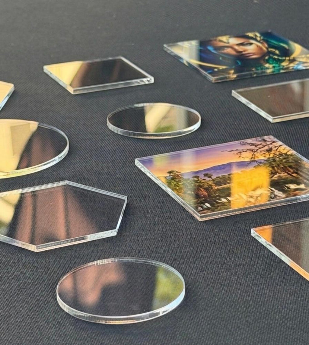 Clear Acrylic Hexagon Blanks for UV Printing — 1/8" Cast Acrylic