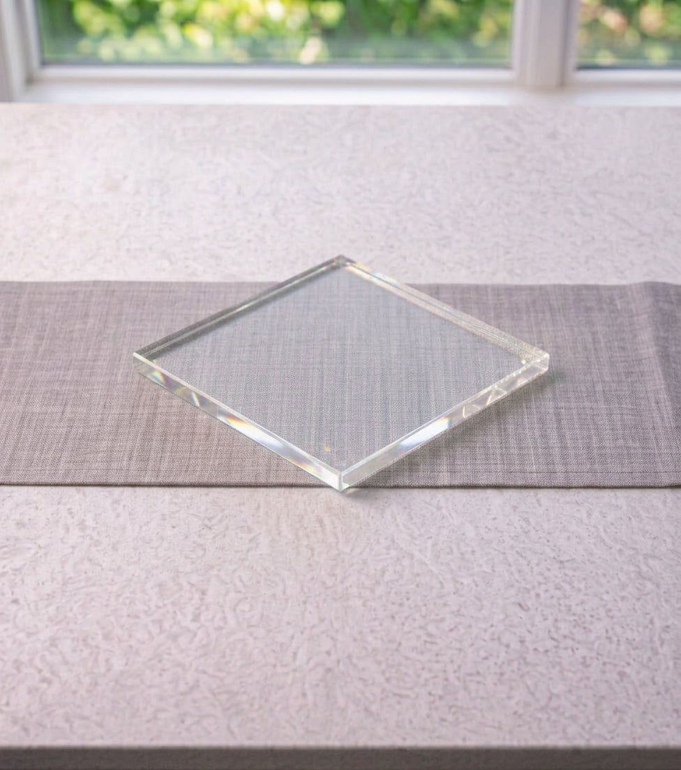 Clear Acrylic Square Blanks for UV Printing — 1/4" Cast Acrylic