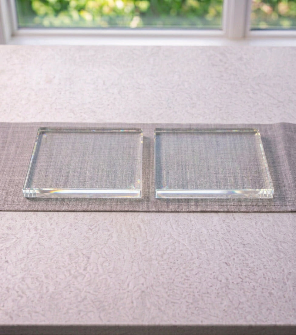 Clear Acrylic Square Blanks for UV Printing — 1/4" Cast Acrylic