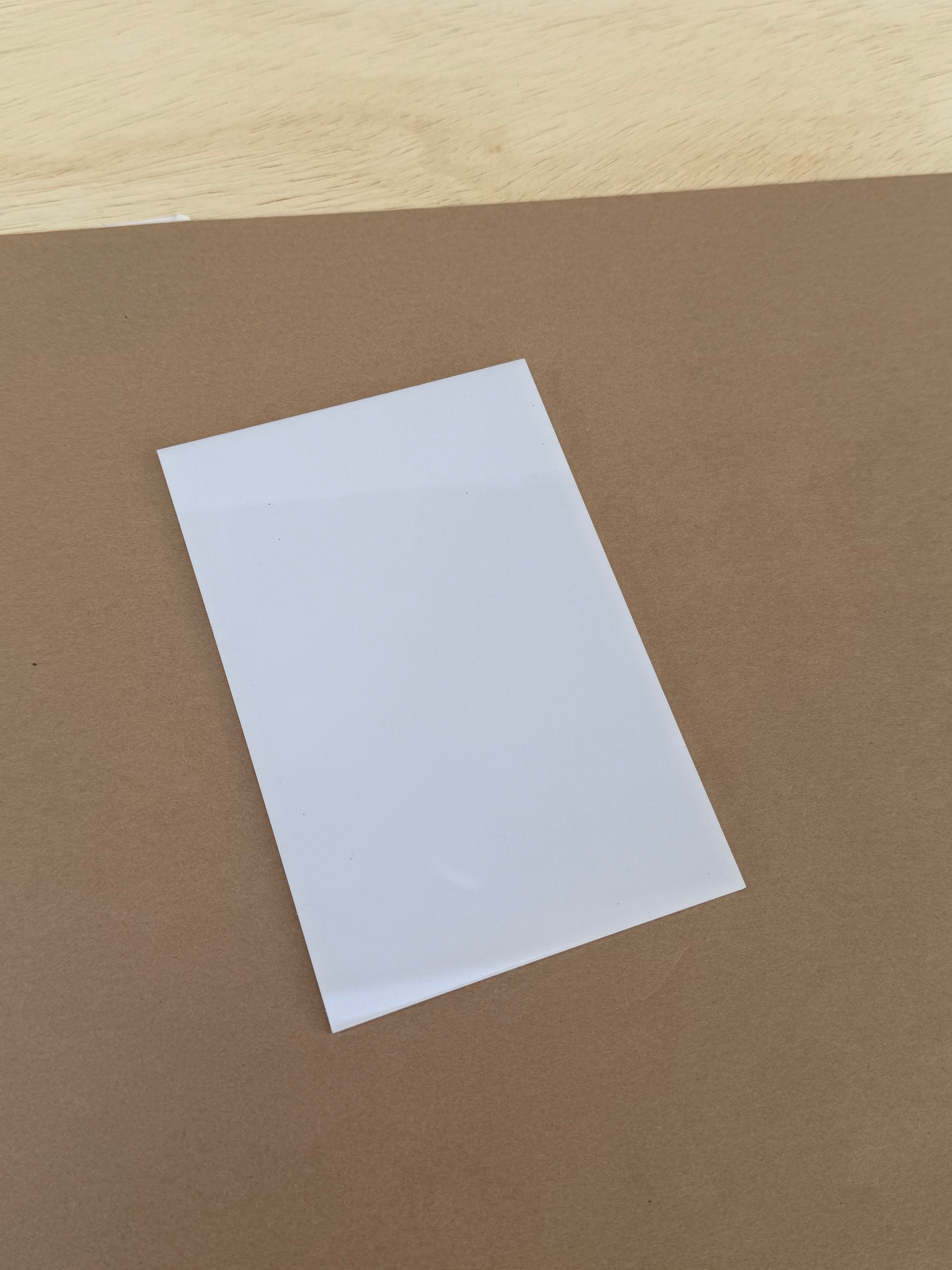 White 4x6 inch 1/8 inch acrylic blank for UV printing